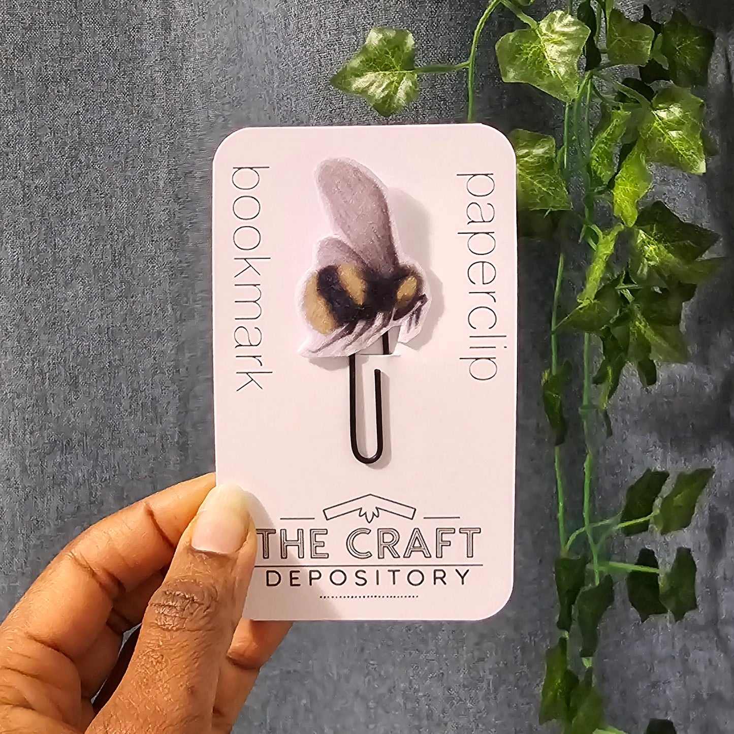 Illustrated Bee Paperclip Bookmark