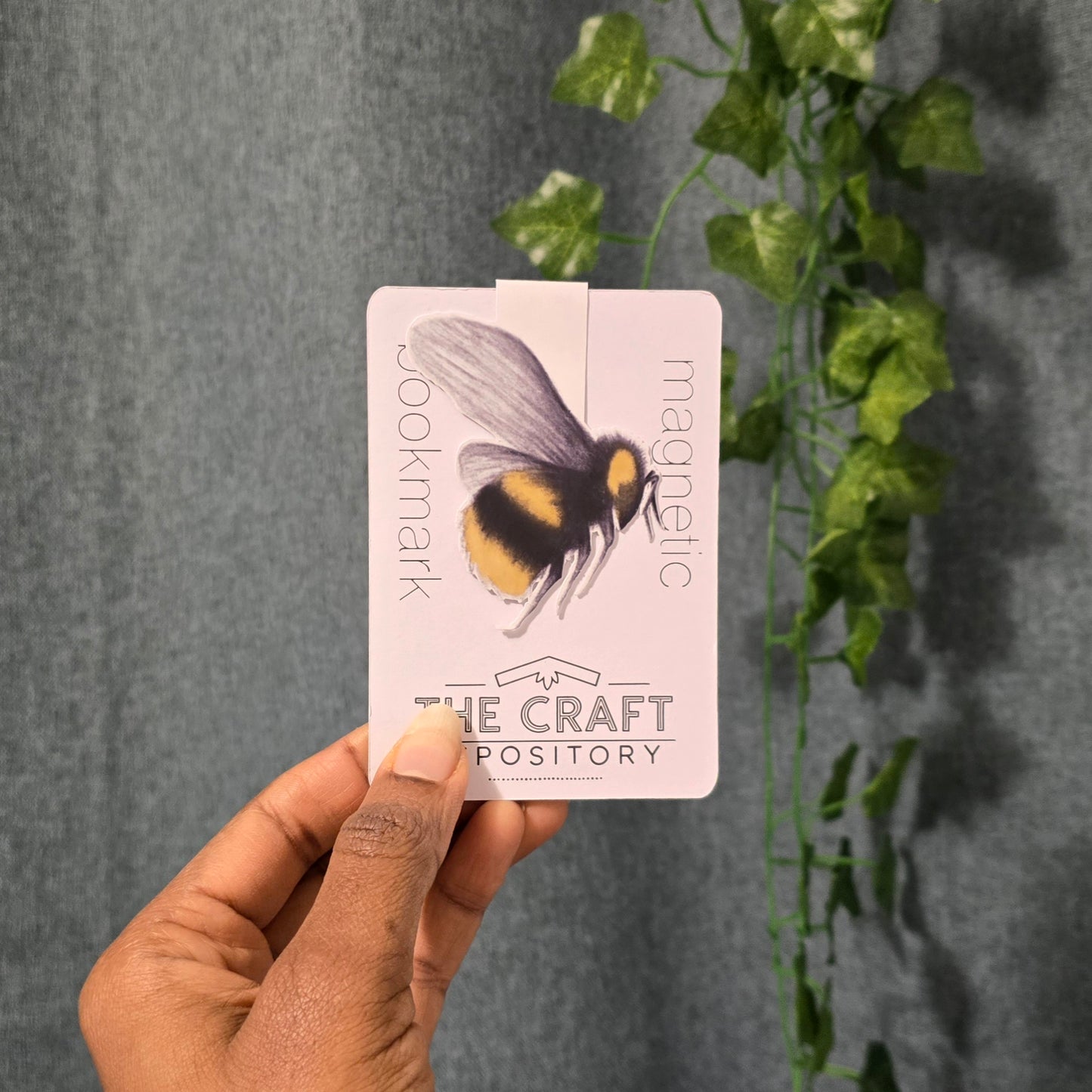 Illustrated Bee Magnetic Bookmark