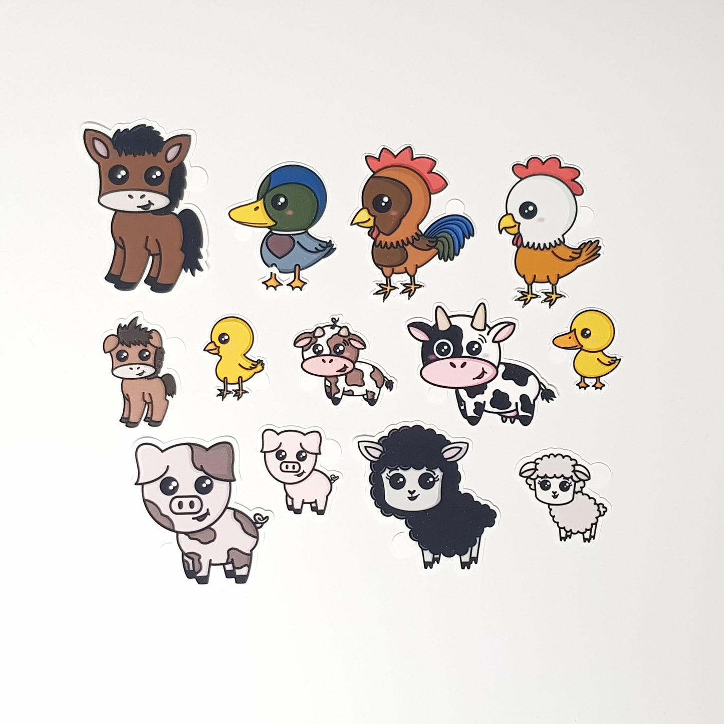 Kawaii Farm Animal Vinyl Stickers