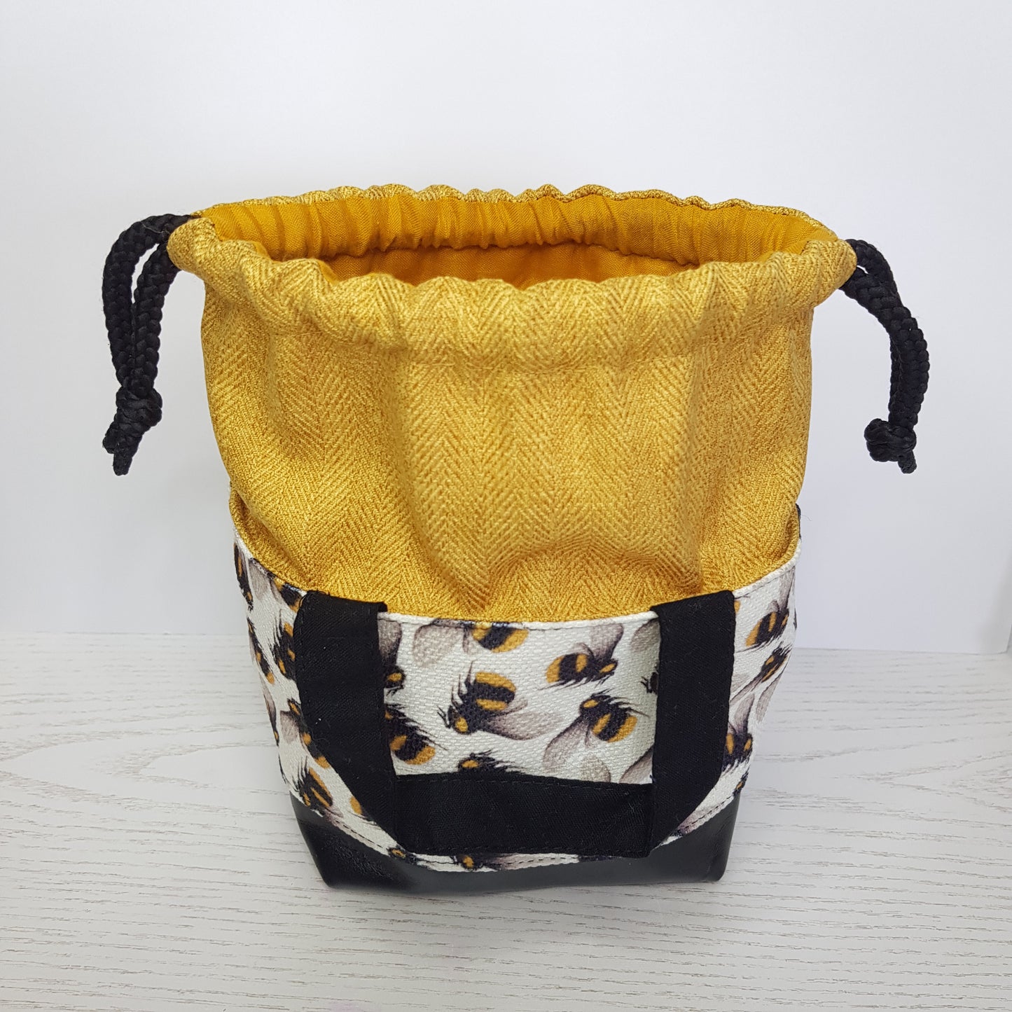 Adorable Bee-Themed Mini Storage Basket | 2-in-1 Tote & Drawstring Bag