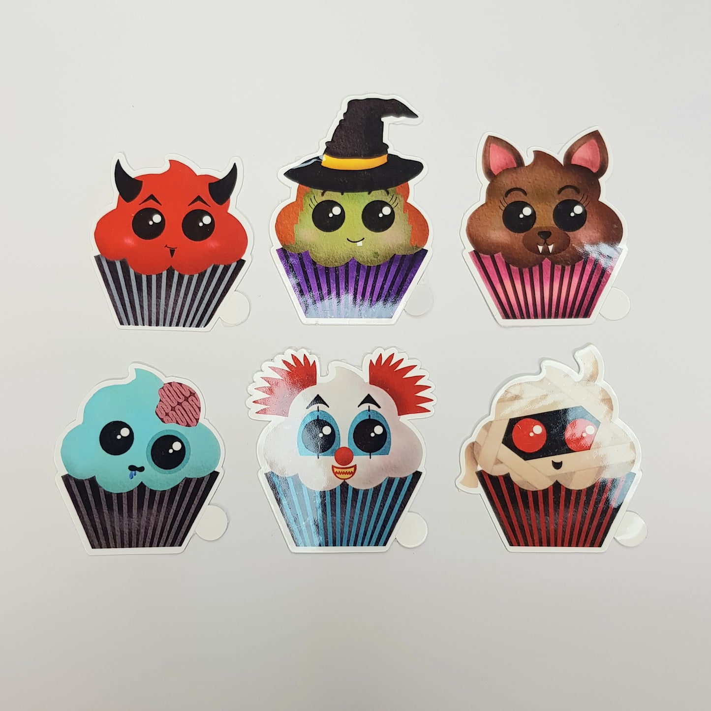 Kawaii Halloween Cupcake Vinyl Stickers