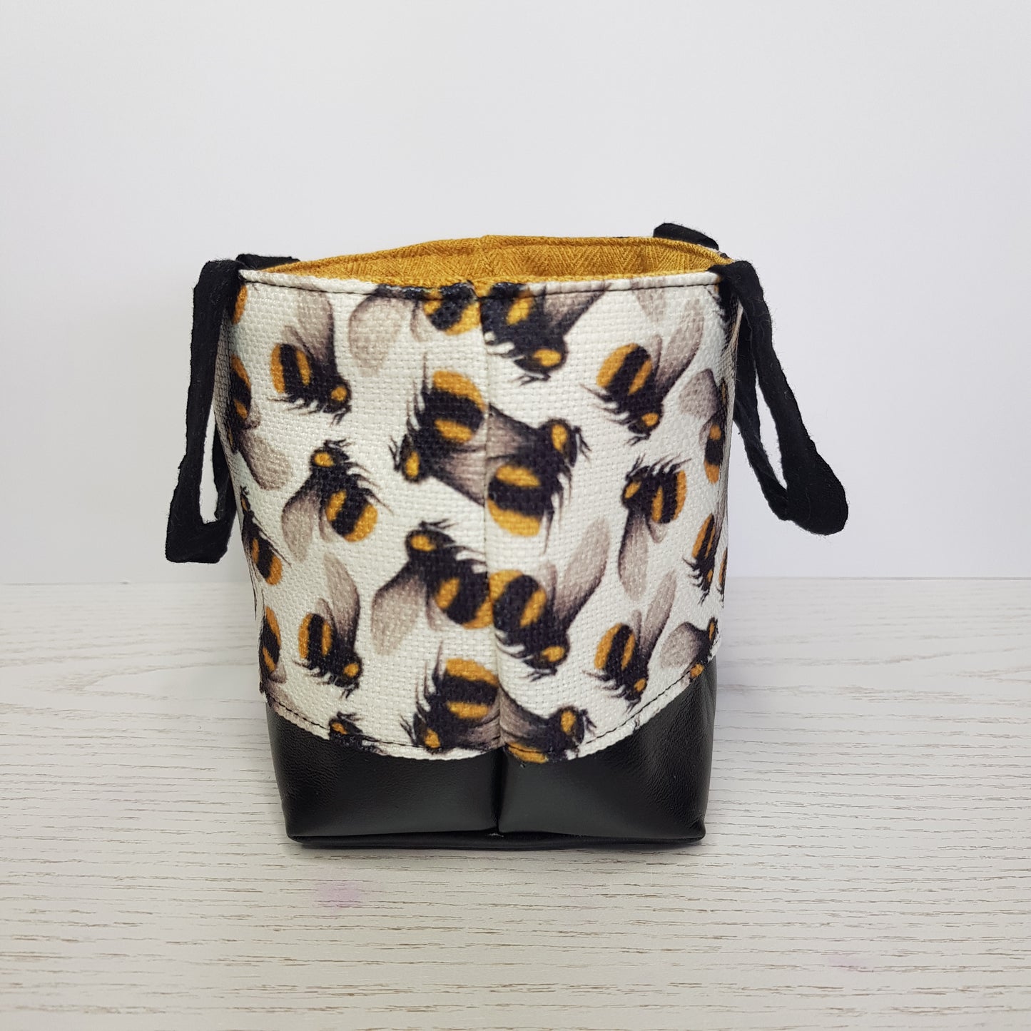 Adorable Bee-Themed Mini Storage Basket | 2-in-1 Tote & Drawstring Bag