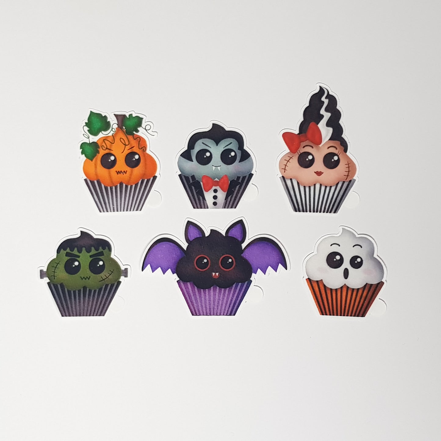 Kawaii Halloween Cupcake Vinyl Stickers