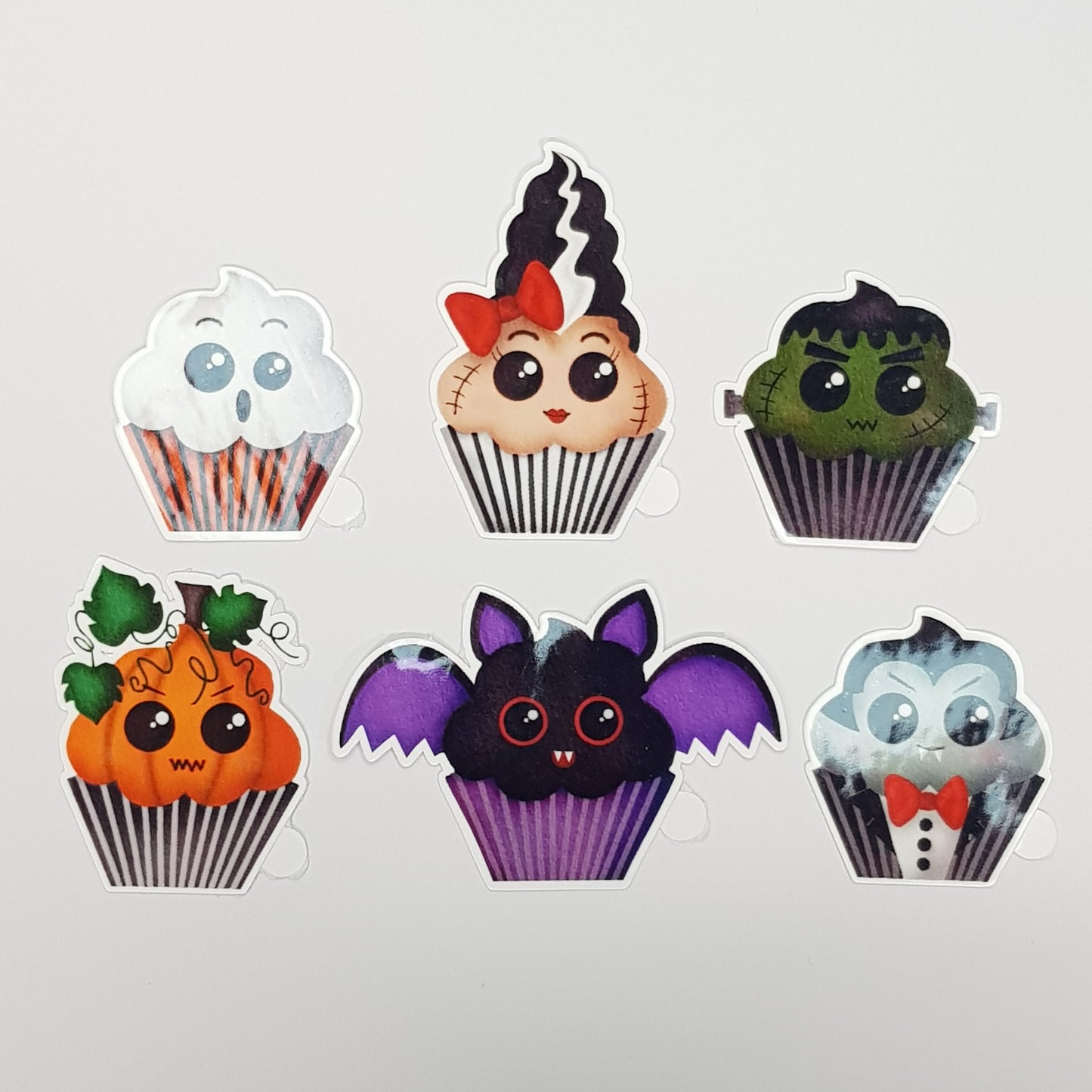 Kawaii Halloween Cupcake Vinyl Stickers
