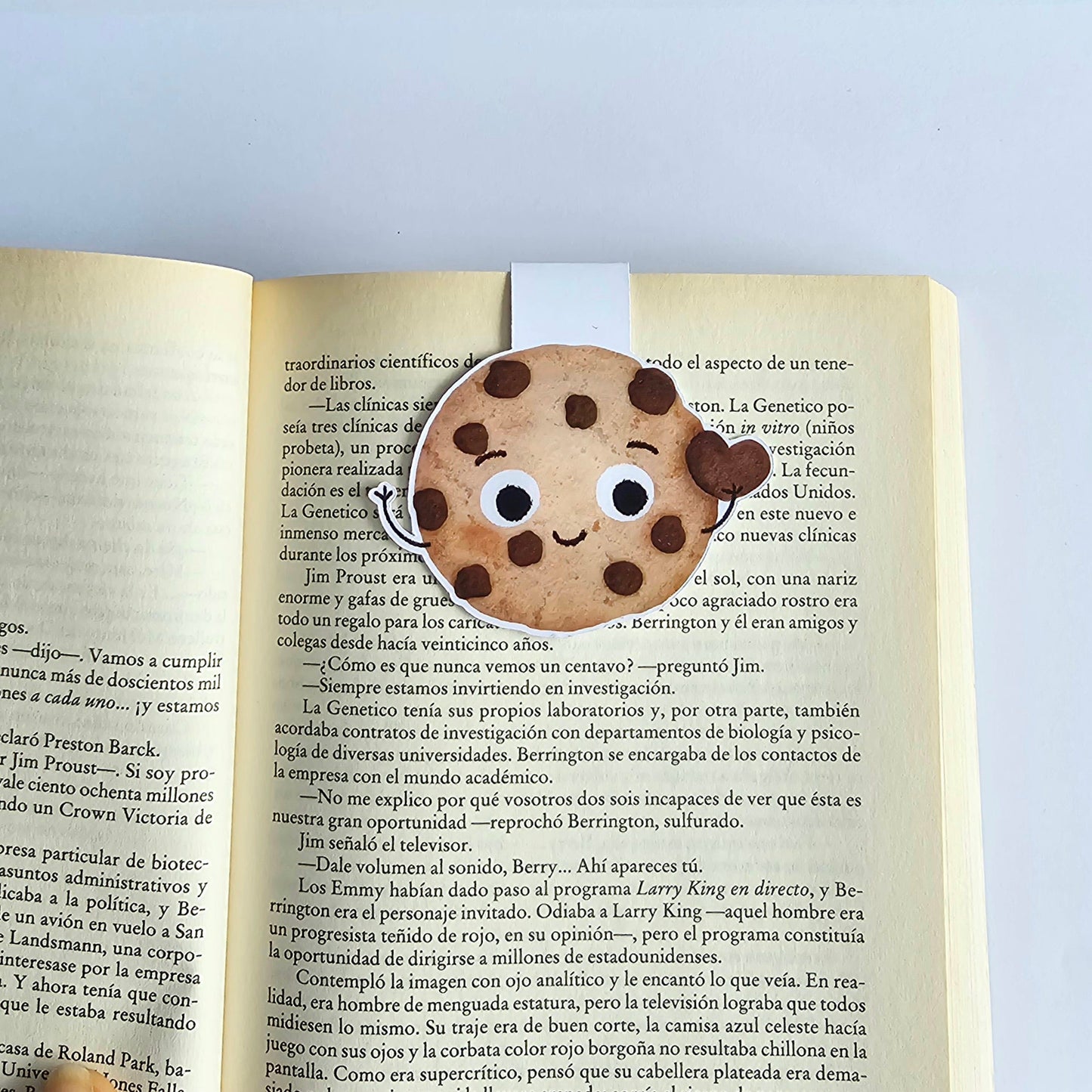 Kawaii Chocolate Chip Cookie Magnetic Bookmark | Cute Handmade Book Page Marker
